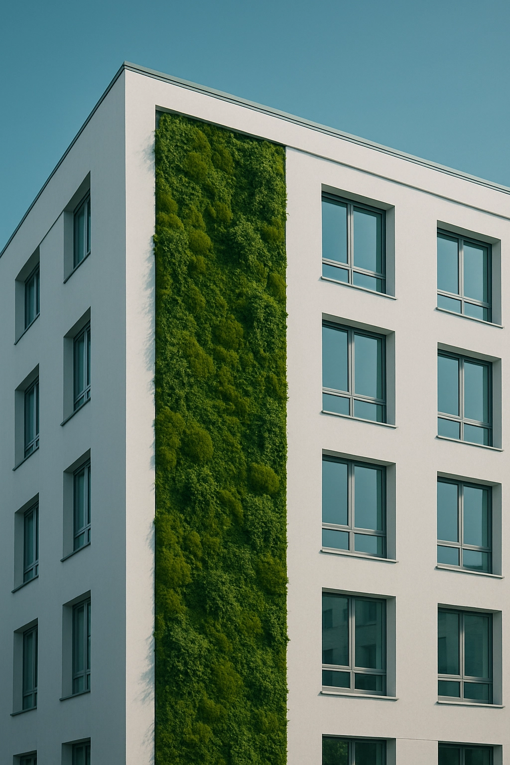 Edificio sostenible con tecnología verde y eficiencia energética