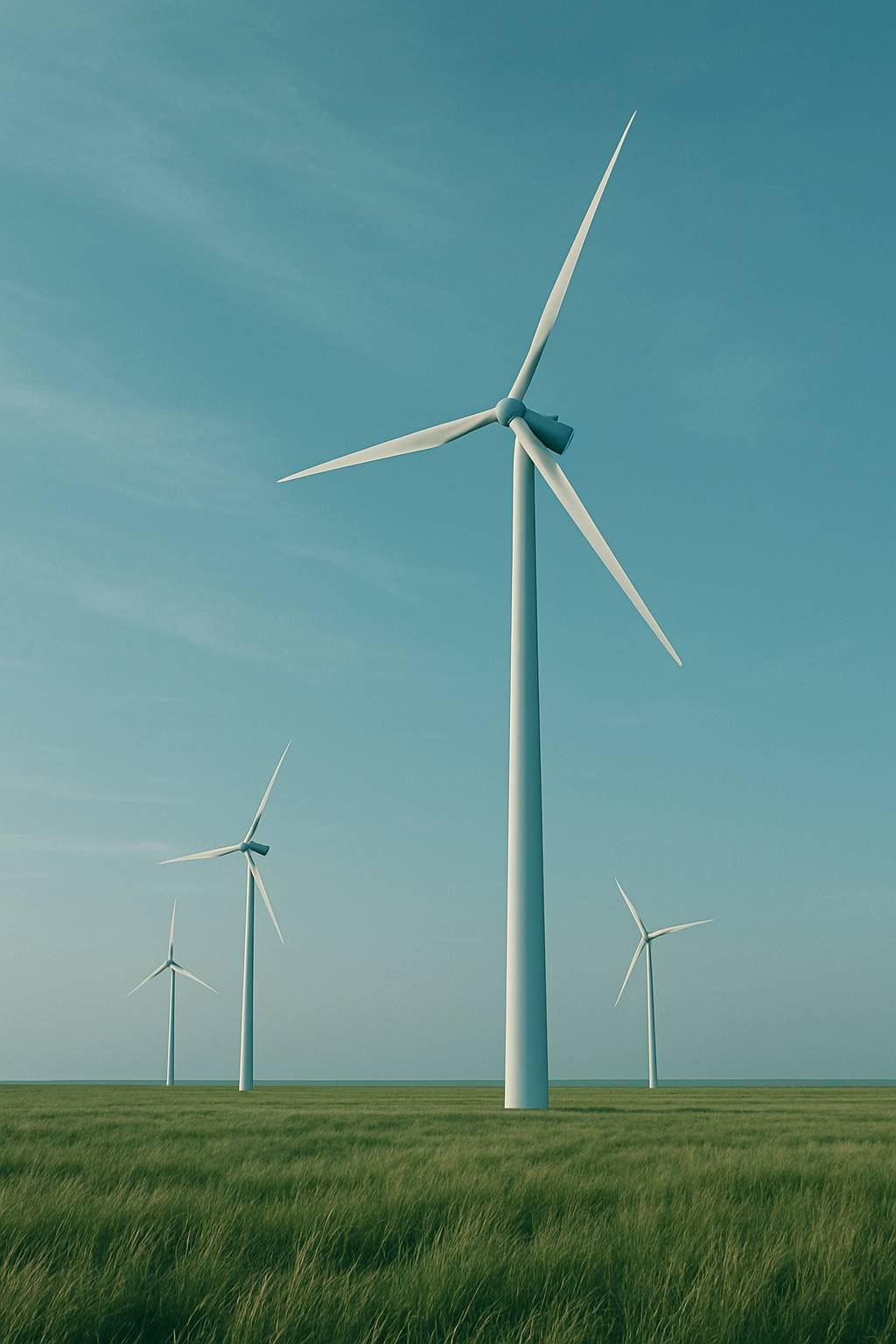 Turbinas eólicas generando energía limpia del viento